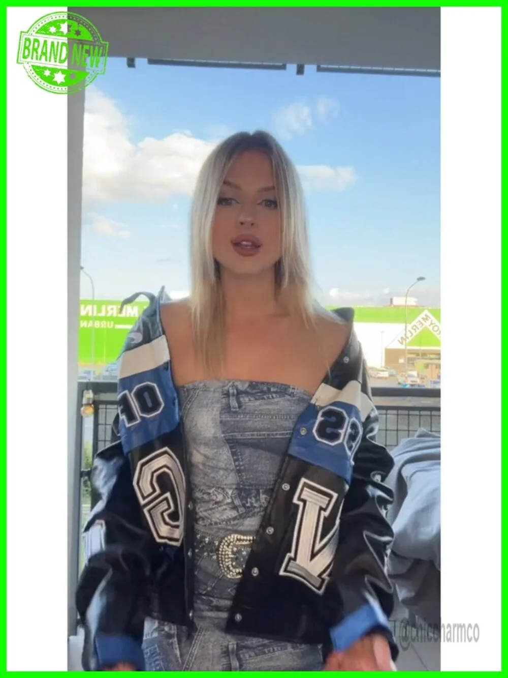 Oversized Leather Letterman Varsity Jacket Vintage Racing Bomber Coat